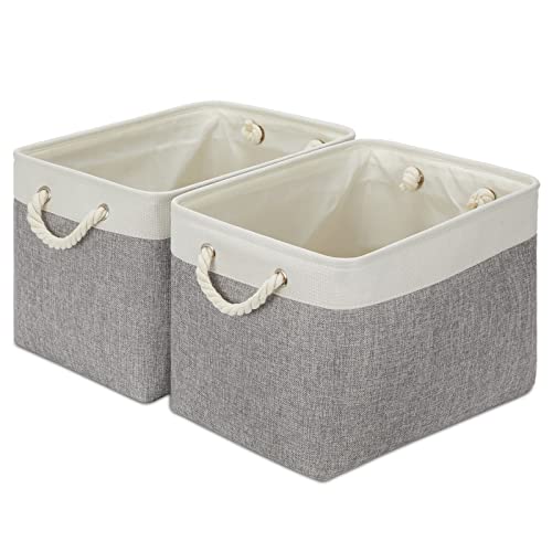 Large Fabric Collapsible Cube Storage Baskets for Organizing 16x12x12 | Storage Bins for Organizing Fabric Collapsible Organizer Baskets