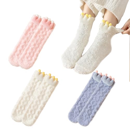 Image of Benefeet Sox Womens Fuzzy Socks Girls Cute Slipper Sock Funny Fluffy Winter Warm Soft Cozy Plush Indoor Sleep Sock