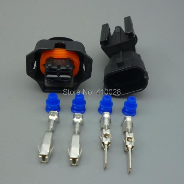 5/30/100sets 2Pin 3.5m Oil Nozzle Plug,Fuel Spray Nozzle Plug,Diesel Common Rail/crankshaft Sensor Connector for car - (Color Name: 5set)