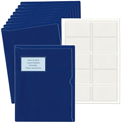 StoreSMART¨ Paperwork Organizer with Card Pocket - 50-Pack - Blue - PF8511-BC1-50-B