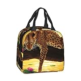 大容量 ポータブル おもしろいヒョウ ファッション 子供用 ユニセックス