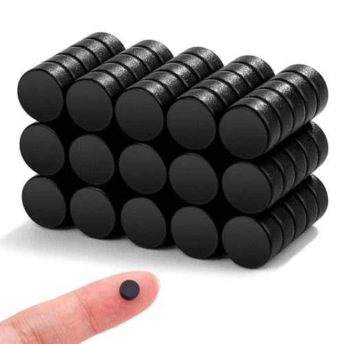 Image of TRYMAG 160Pcs Black Refrigerator Magnets, 6x3mm Small Round Tiny Rare Earth Magnets Mini for Crafts, Fridge, Whiteboard, Refrigerator, DIY, Kitchen