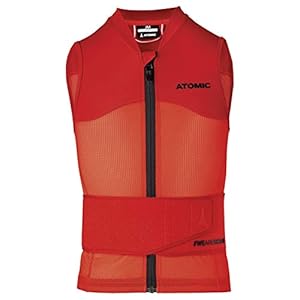Atomic Live Shield Vest JR, Gilet di Protezione da Sci per Bambini, Rosso
