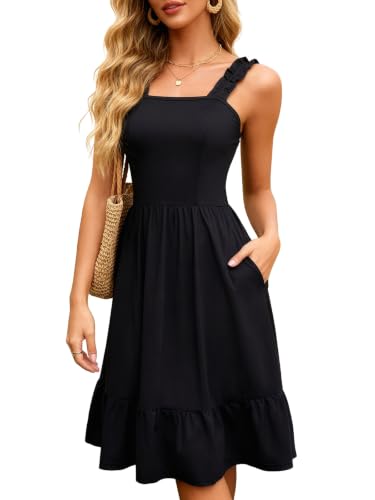 Image of Berydress Sundress for Women 2026 Cute Spaghetti Strap Summer Midi Dresses