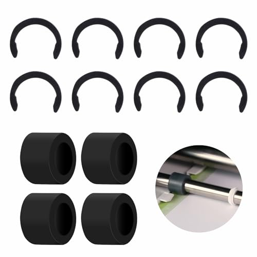 12pcs Rubber Roller Replacement for Cricut Maker 3 Rubber Roller Set with Fixed Clamp RingRubber Wheel for Cricut Maker (12PCS)