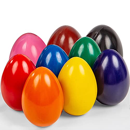 Jumbo Crayons for Toddlers [2.3 * 1.6 in] Palm Grip 9 Colors Baby Crayons Washable Non-Toxic Paint Egg Crayons for Kids 3+, Boys and Girls Birthday Easter Gift