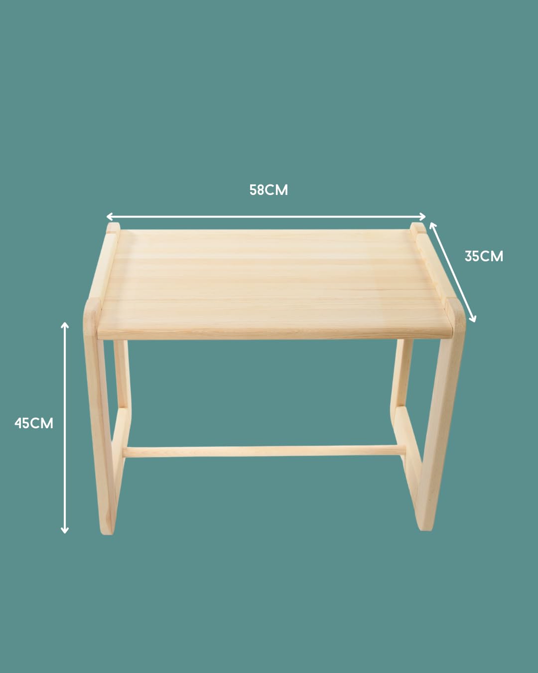 Mesa Infantil Montessori con Rollo de Papel EthosWood® | Escritorio de Madera Natural Barnizada | Seguro y Ergonómico | Ideal para Dibujar, Pintar, Estudiar y Jugar | Hecha en España