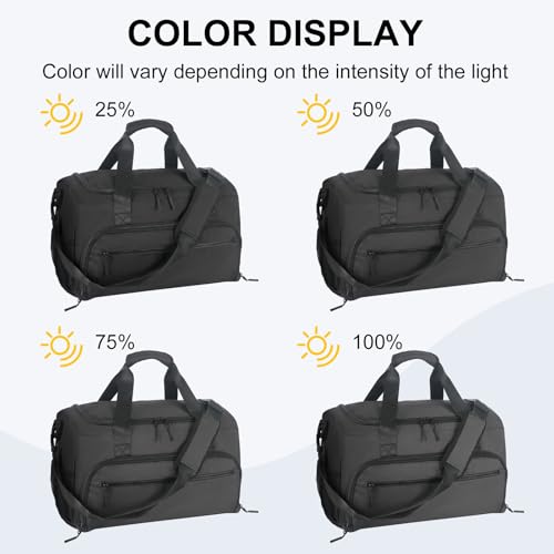 Image of Gym Bag for Men Women, Sport Duffle Bag with Wet Pocket & Shoes Compartment, Water Resistant Overnight Weekender Bag Duffel Bag