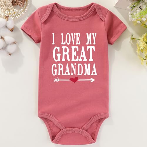 I Love My Great Grandma Baby Clothes Girl Boy newborn Bodysuits Great Grandmas infant outfit2