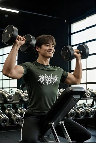 Image of Men Polyster Lycra Printed Half Sleeves Compression T-Shirt for Gym