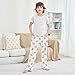 Yuiboo Watercolor Teddy Bear & Macaron Lounge Pajama Pants Printed Sleepwear PJs Indoor with Pockets 11-12Y