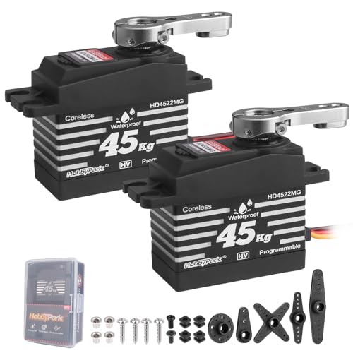 Engrenages numériques étanches HobbyPark 45 kg anti-rouille pour robotique et camion RC