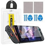 Switch2 ガラスフィルム【1枚+無塵倉付き】高硬度アルミノシリケート 強化ガラス 保護フィルム 自動貼付けキット付き｜スイッチ2 対応 10H硬度 気泡防止 指紋防止 高透過率 撥水撥油 清潔布＆除塵ステッカー付属