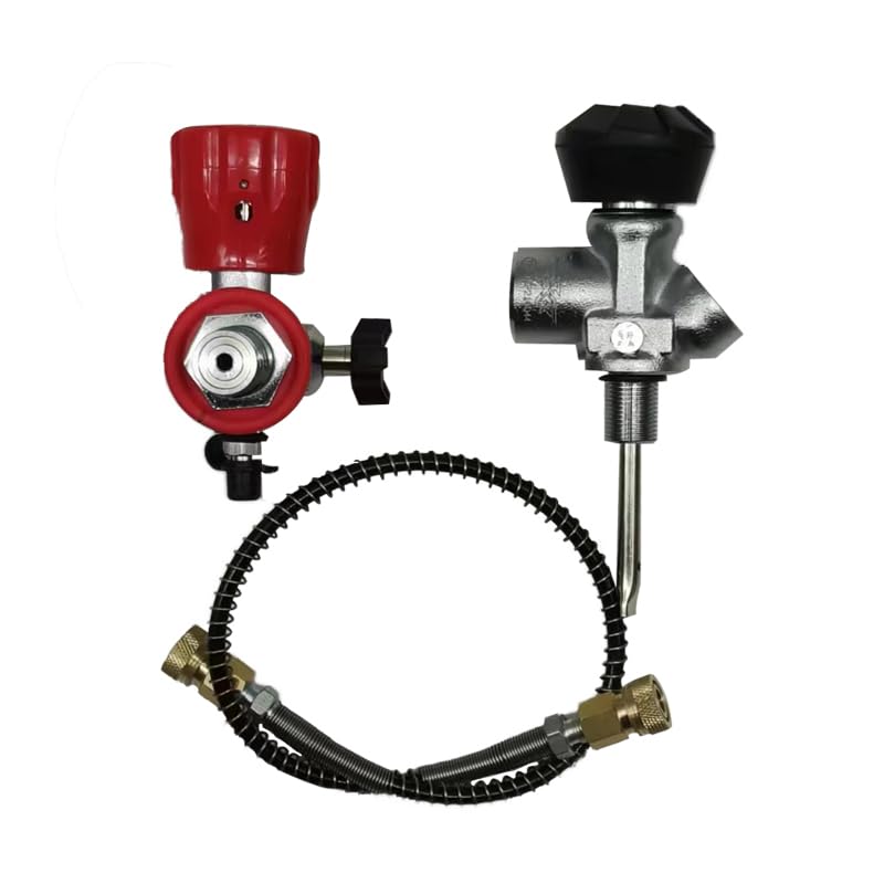 PCP Carbon Fiber Tank Valve Scuba Fill Station & Hose Charging System 30Mpa 8mm Connector