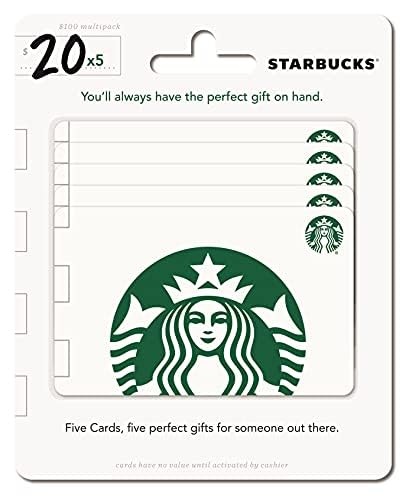 Starbucks Physical Gift Cards (Multipack of 5 x $20) – $100