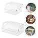 FUNOMOCYA 2Pcs Transparent File Document Boxes Multi Functional Storage Rack for Books Office Supplies and Kitchen Organization Capacity Portable Design for Home Use