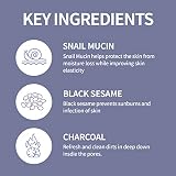 [The Skin House] Black Snail Bubble Mask 100 ml (3,4 fl.oz) kontrolująca pory maska oczyszczająca (2 w 1) kontrola zawartości oleju/bez parabenów, nietestowana na zwierzętach, koreańska pielęgnacja