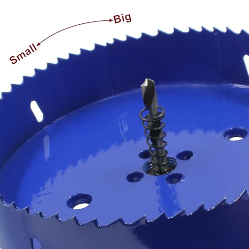 Image of Luomorgo 159mm /6 1 /4 inch Hole Saw, 1 1 /4 inch Cutting Depth | HSS Bi-Metal, Hole Cutter, For Wood Cornhole Boards Plastic Drywall & Metal Sheet