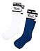 Victoria's Secret PINK! Knee High Sock 2 Pairs Blue Blaze Marl/White