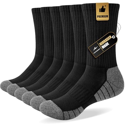 Niorasen Calzini Sportivi Uomo Donna, 6/10 Paia, Cotone Traspirante, Comodi | Calzini Trekking Invernali Uomo Donna, Caldi, Traspiranti, Imbottiti, Sportivi per Corsa Outdoor, Alte Prestazioni