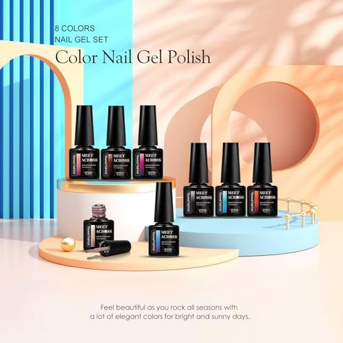 Set de 8 esmaltes de uñas gel cambio de color MEET ACROSS miniatura 5