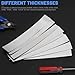 Glarks 10pcs L x W x T 6.1 x 0.98 x 0.004’’ Rectangular Shim Stock Assortment, 304 Stainless Steel Strips, Silver Shim Stock Sheet for Kitchen Trim Gap Filler/DIY/Industrial Use