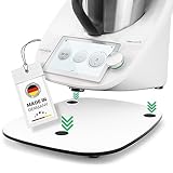 Gleitbrett passend für den Thermomix TM6 / TM5 | Premiumweiß | Hochwertige Teflon Gleiter - müheloses Verschieben & sicherer Stand – Rollbrett – Made in Germany