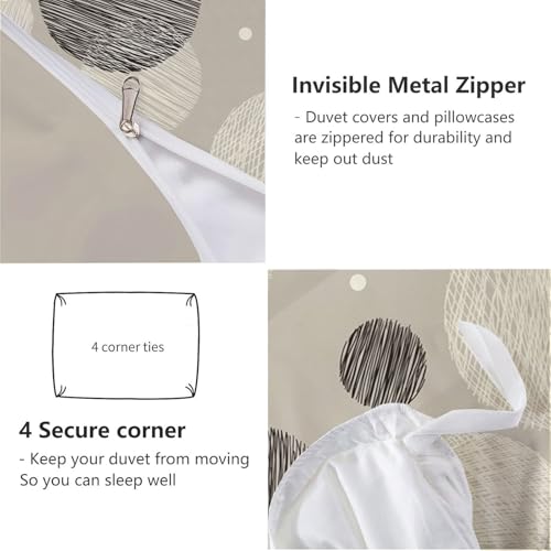 Housse de couette en microfibre premium kaki et taies d'oreiller douces - 5