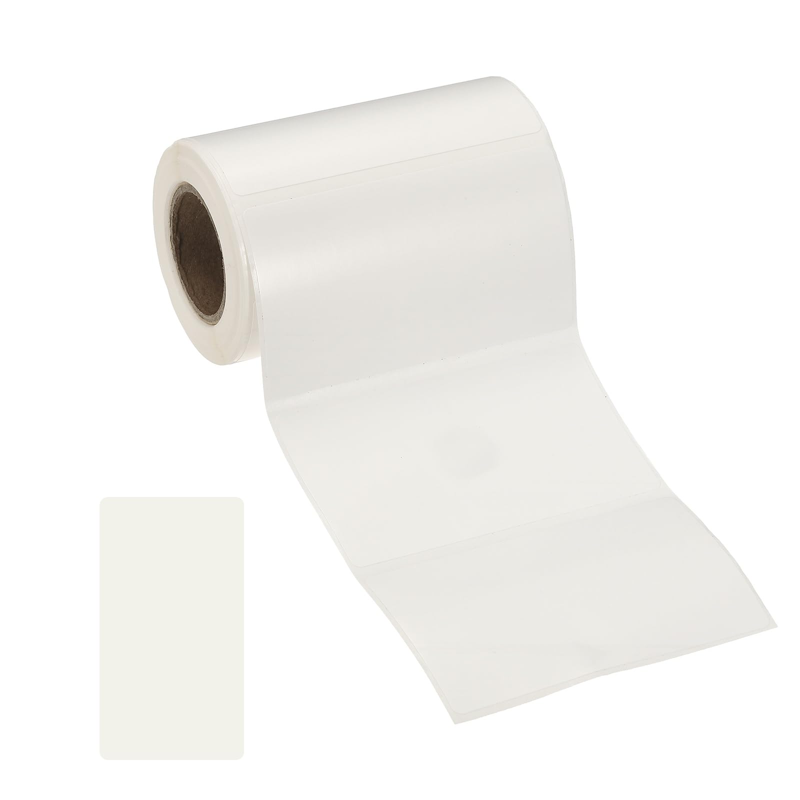 PATIKIL 180 Pcs Thermal Labels, 2.8x1.6 Square Thermal Printer Labels Stickers Self Adhesive Tags Paper 1 Roll Small Waterproof for Printer Small Business Name Tag Barcode, White — image 1