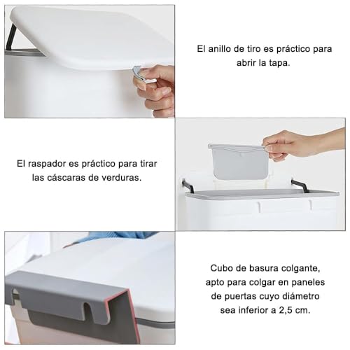 La Mejor Lista de Cubos de basura para la cocina - los más vendidos. 15 Imagen adicional