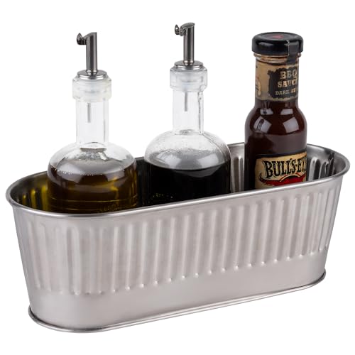 APS 11752 Cutlery Container/Basket, Bread Basket, Plant Basket, 29.5 x 12 cm, Height 10 cm, 2 Litres, Stainless Steel, Black - Image 3