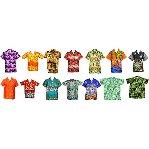 KIKLO Mens Hawaiian STAG Beach Hawaii Aloha Party Summer Holiday Fancy Shirt Assorted (Assorted, XL) Cover