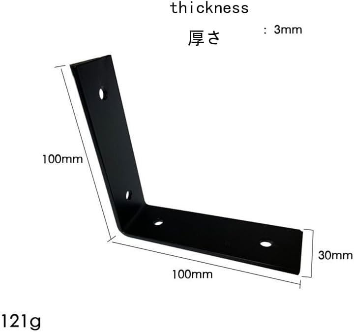 Zanotva 2 Pack Shelf Bracket, Heavy Duty Wall Mount L Bracket for Floating Shelf Right Angle Wall Mounted Shelf Supporters (Screws and Wall Plug Included)(100x100mm)