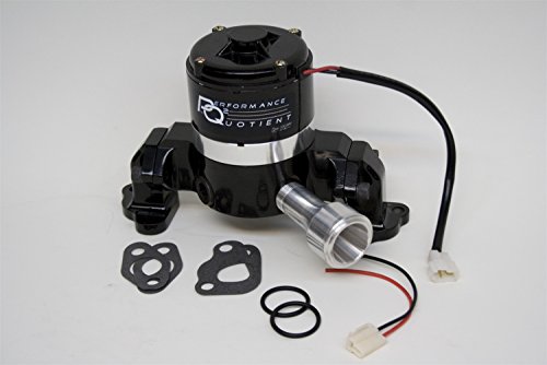 PRW 4435107 Black Electric Racing Water Pump with Pigtail and Hardware for Ford 351C