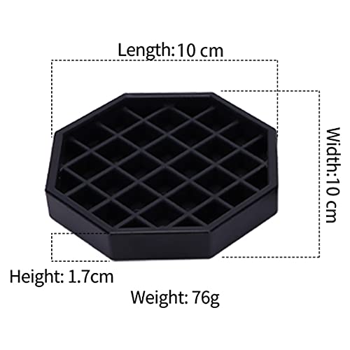 Happy Reunion Drip Trays 4" Coffee Countertop Octagon Drip Tray Black Plastic Coffee Drip Tray With Honeycomb Grid, Pack Of 2 (2 Pcs 4") #TOP1