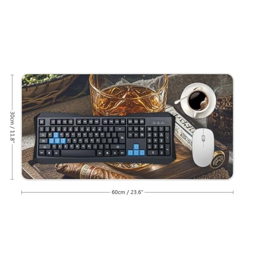 Cigar & Whiskey Desk Mat Non-Slip Rubber Gaming Mousepad miniatura 2