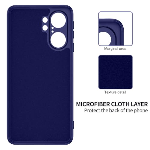 Image of amazon basics Mobile Cover for Vivo X200 FE 5G | Full Camera Protection | Premium Liquid Silicon Case | Flexible Bumper Case for Vivo X200 FE 5G (Dark Blue)