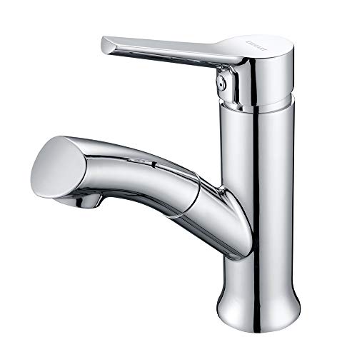 EXECART Wasserhahn für Bad mit Amusziehbarer Brause Waschtischarmatur Hoch Mischbatterie Waschtischmischer Bad Waschbecken und Küche