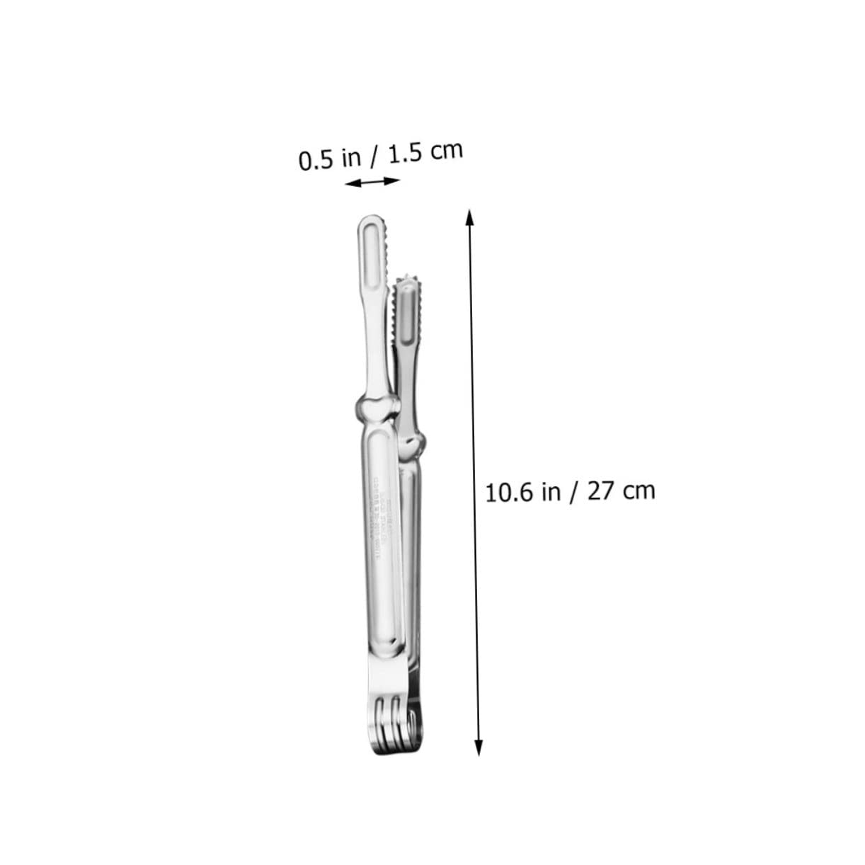 BESTonZON 2Pcs Stainless Steel Bbq Tongs Grilling Clips for Korean Bbq Picnic Kitchen Use Durable Lightweight Food Clips with Smooth Handle for Comfortable Grip