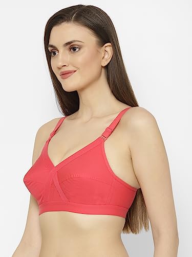 Image of Floret Women's Pure Cotton-Fabric Non Padded & Non-Wired Cut & Sew /Full Coverage Bra