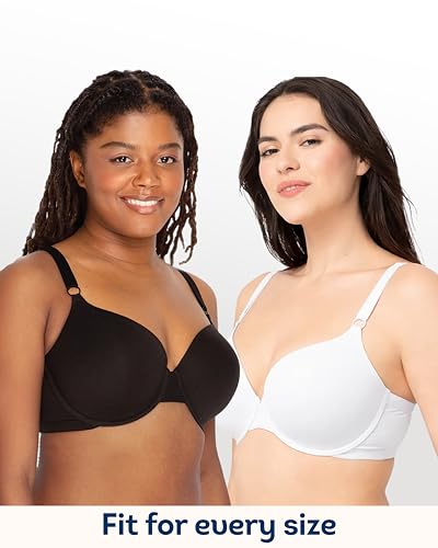 Image of Fruit of the Loom Women's Smooth Cotton T-Shirt Bra - Ultra-Soft, Flexible, and Invisible Under Tees