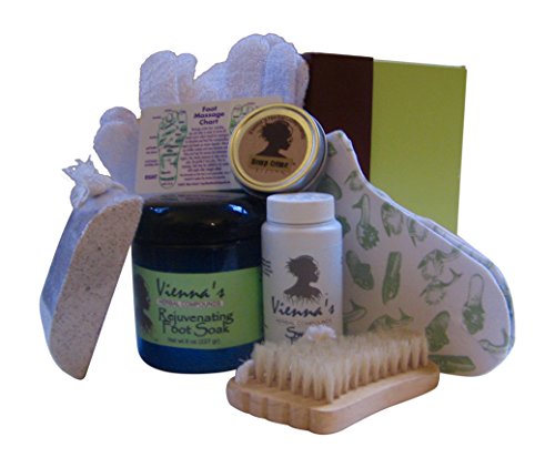 Aromatherapy 8-pc Foot Care Set in Gift Ready Box. Pamper for Beautiful Feet. Great Christmas Gift!