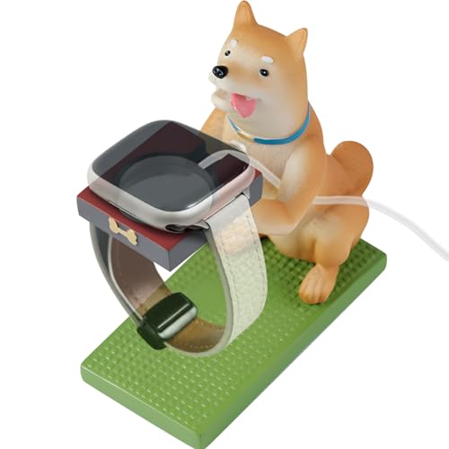 OLizee® Funny Charging Station for Apple Watch Shiba Inu Watch Charging Holder Watch Charging Stand Watch Charging Dock Charging Base for Apple Watch