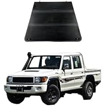 Hard Tri-Fold Tonneau Cover Compatible for Toyota Land Cruiser LC79 Solid Aluminum Alloy Pickup Truck Bed Folding Waterproof Topper Multi-Purpose Rear Trunk Wear Resist
