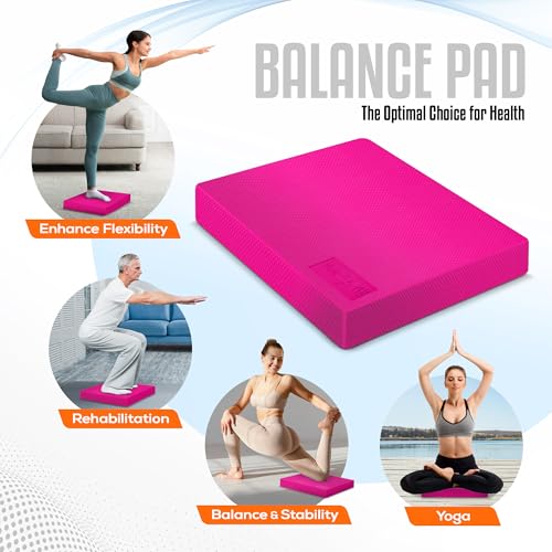 Yes4All Balón de equilibrio espuma para ejercicios, cojín de equilibrio, tapete, cojín de yoga, entrenamiento de núcleo, antideslizante miniatura 5