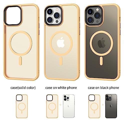 Image of CACOE Magnetic Case for iPhone 13 Pro Max 6.7 inch, Yellow