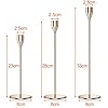 Relota Set di 3 Porta Candele da Tavolo 33/28/22cm, Portacandele Oro in Metallo, Candelabro Moderno, Natalizio Candelabri, Candeliere per Matrimoni, Compleanni, Natale, Cena a Lume di Candela #1