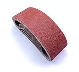 3x21 Sanding Belts for Belt Sander, 3 x 21 Aluminum Oxide Belt Sander Belt, 3 Each of 40 80 120 180 240 400 Grits Sander Belts,18 Pack(3x21In)