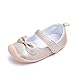 Baby Girls Mary Jane Flats Anti-Slip Rubber Sole Bowknot Toddler First Walkers Dress Shoes Gold 18-24 Months