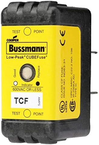 Bussmann TCF-35 (TCF35) 35 Amp (35A) 600V Dual Element Slow Blow/Time Delay, Blade Type Fuse